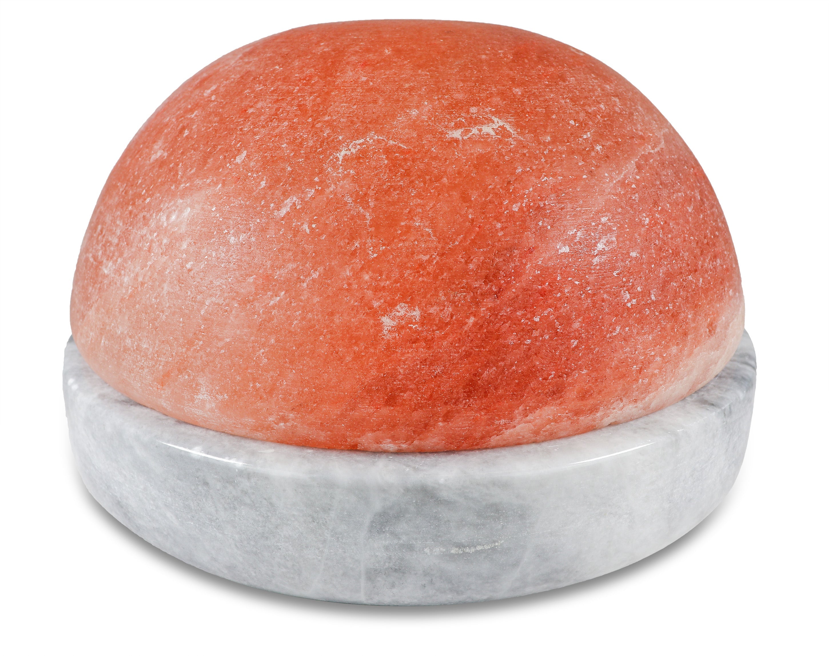 11" Himalayan Salt Dome Lamp w/ Gray Marble Base