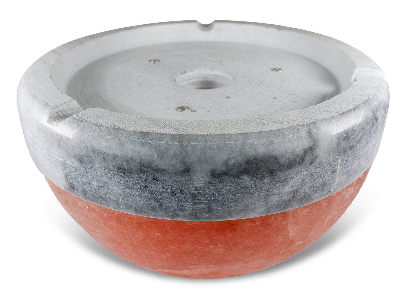 11" Himalayan Salt Dome Lamp w/ Gray Marble Base