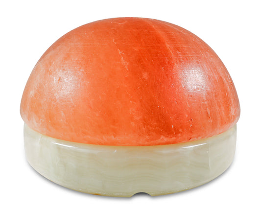 11" Himalayan Salt Dome Lamp w/ Onyx Base