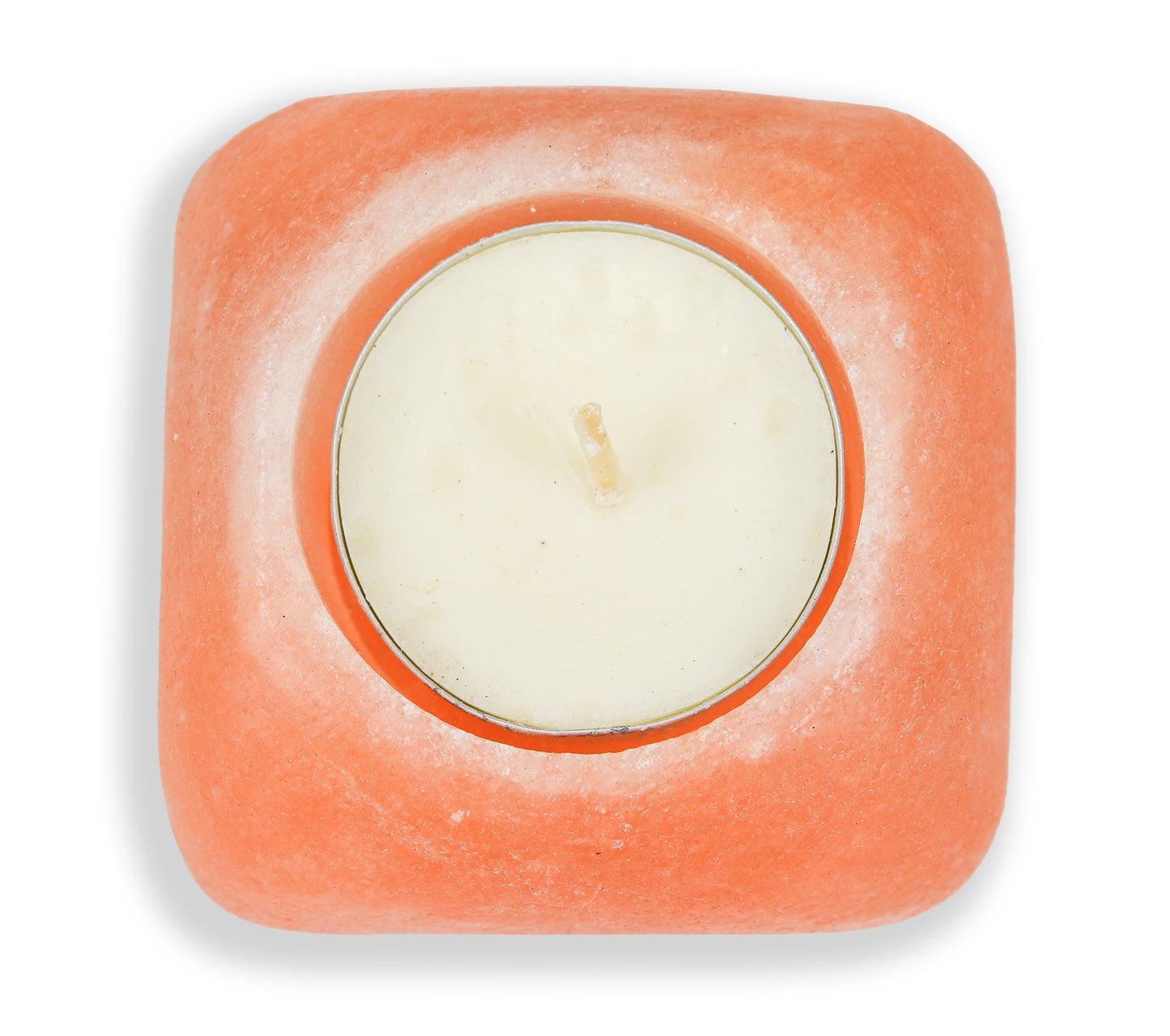 Square Shape Pink Salt Candle Holder 2.5"