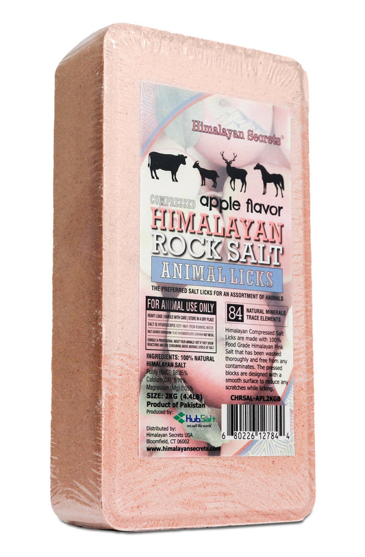 Compressed Himalayan Salt Apple Flavor Lick 4.4 lb (Brick)