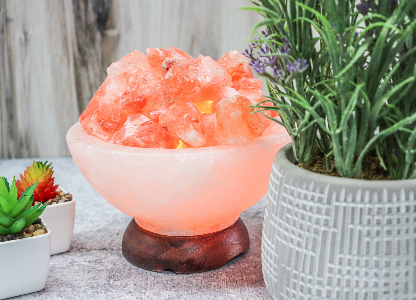 Fire On Ice Abundance Bowl (White Bowl w/ Red Chunks) 7" Diameter