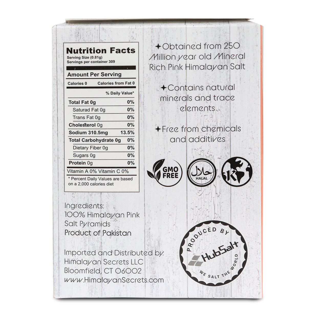 Pink Himalayan Pyramid Flake Salt - 250G Retail Box