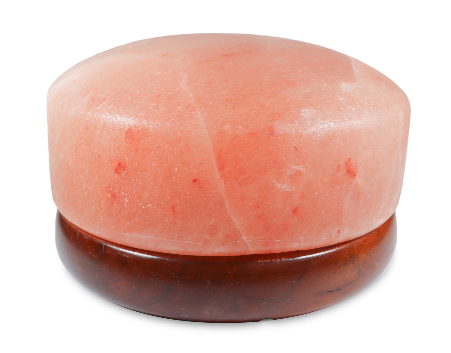 11" Himalayan Salt Dome Lamp w/ Wood Base (Tall/ Dual Bulbs)