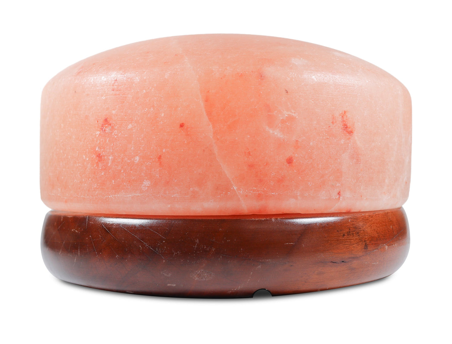 11" Himalayan Salt Dome Lamp w/ Wood Base (Tall/ Dual Bulbs)
