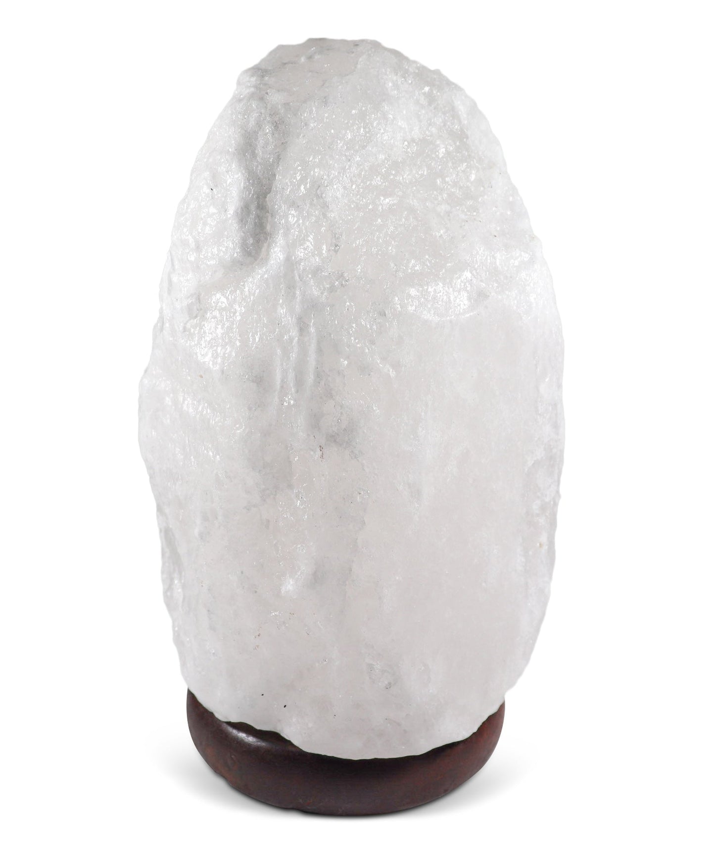 Natural White Salt Lamp (9-11 lb) (4-5 KG) (8-9") w/ Onyx Base