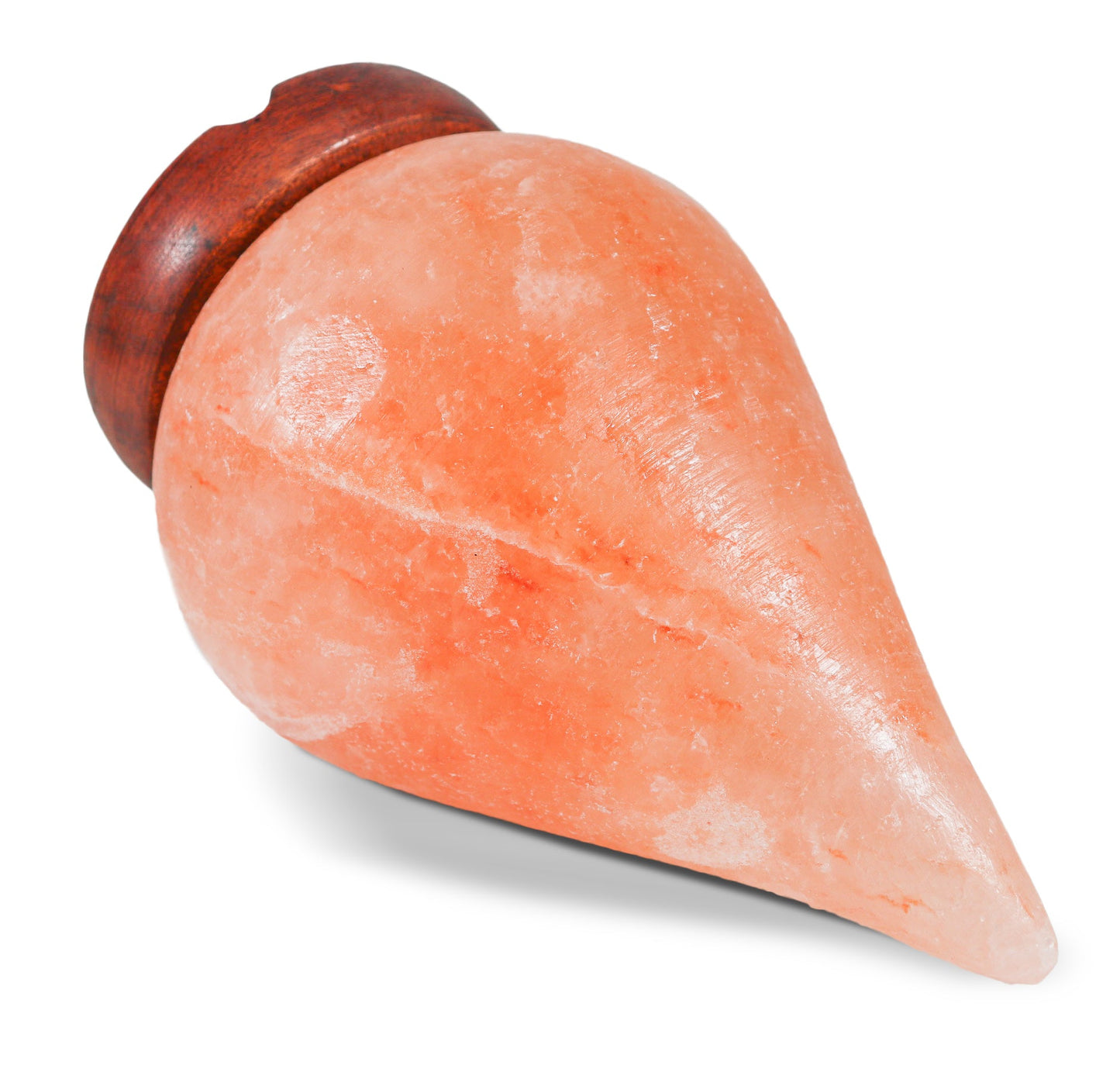 Pink Tear Drop Salt Lamp (4-5 lb) 8" Tall w/ Wood Base