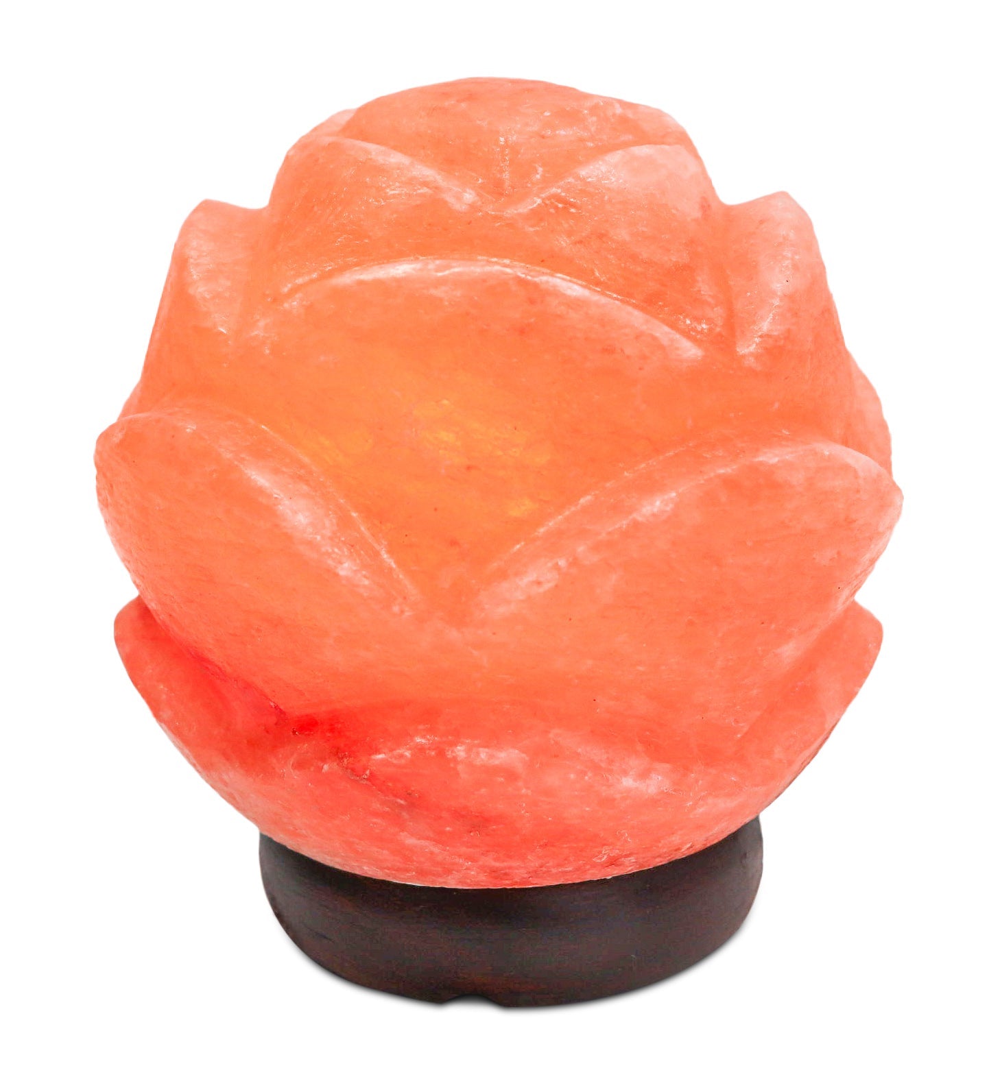 Pink Lotus Flower Globe Lamp (7- 8 lb) 6" w/ Wood Base