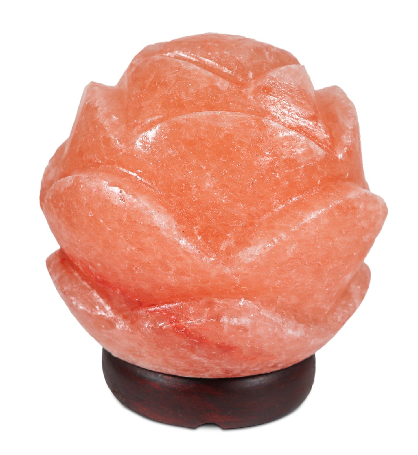 Pink Lotus Flower Globe Lamp (7- 8 lb) 6" w/ Wood Base