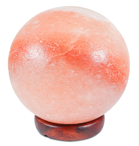 Pink Globe Lamp (9-11 lb) 7" w/ Wood Base