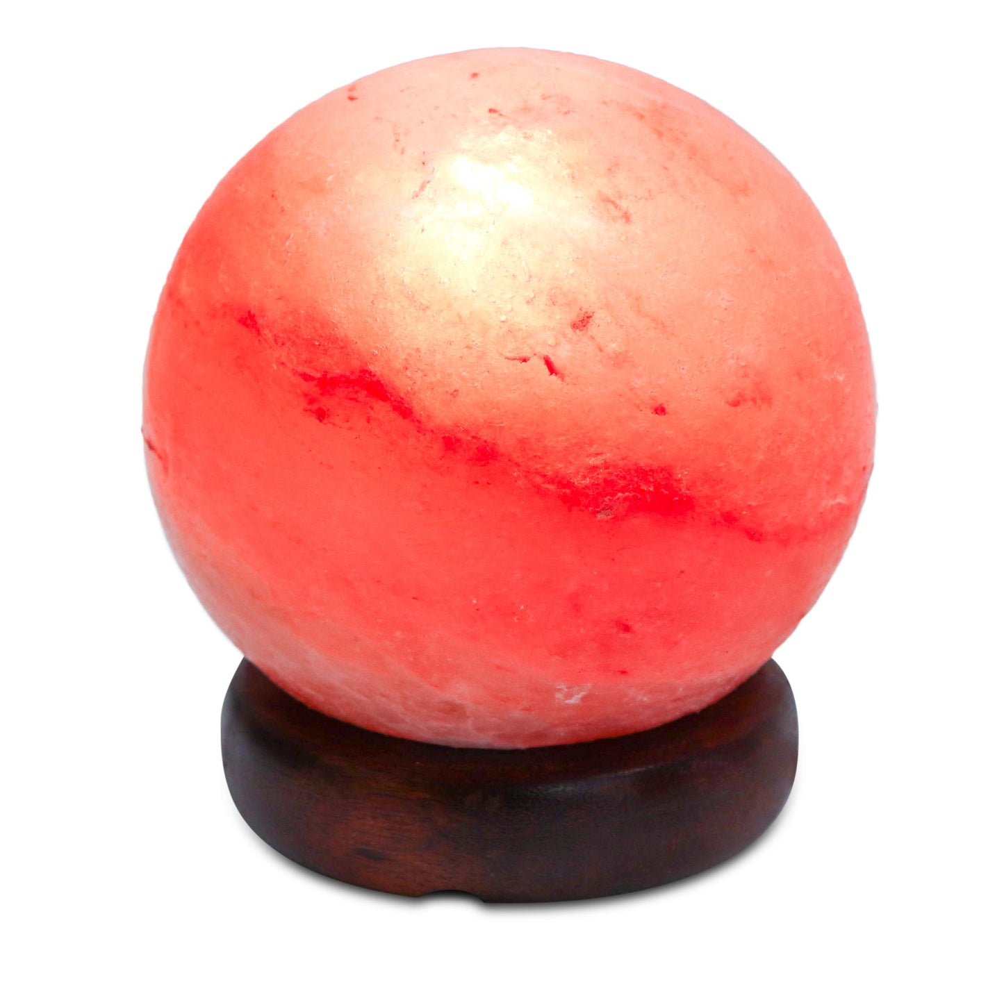 Pink Globe Lamp (4-5 lb) 5" w/ Wood Base