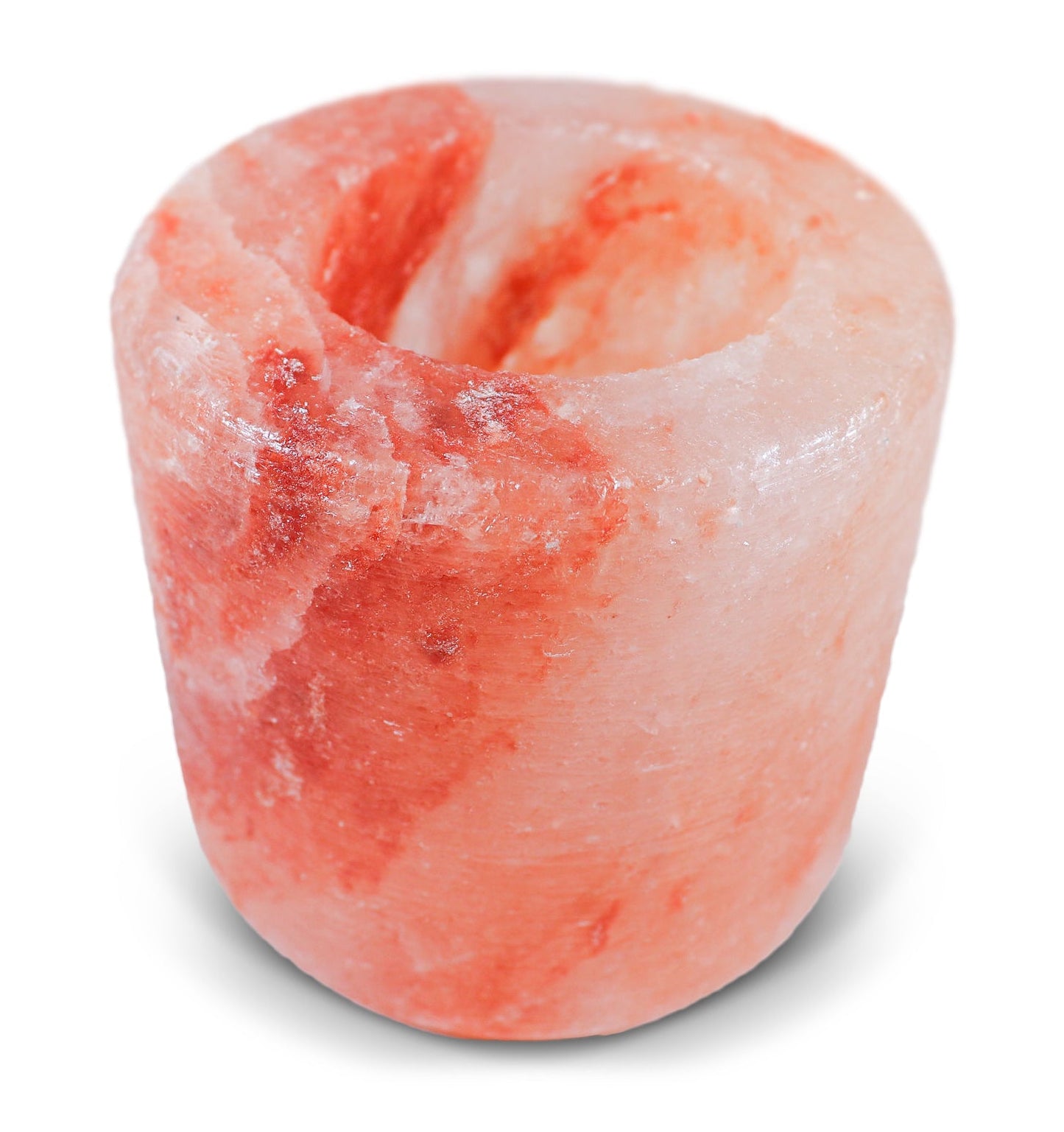 Cylinder Shape Pink Salt Candle Holder 3.5"