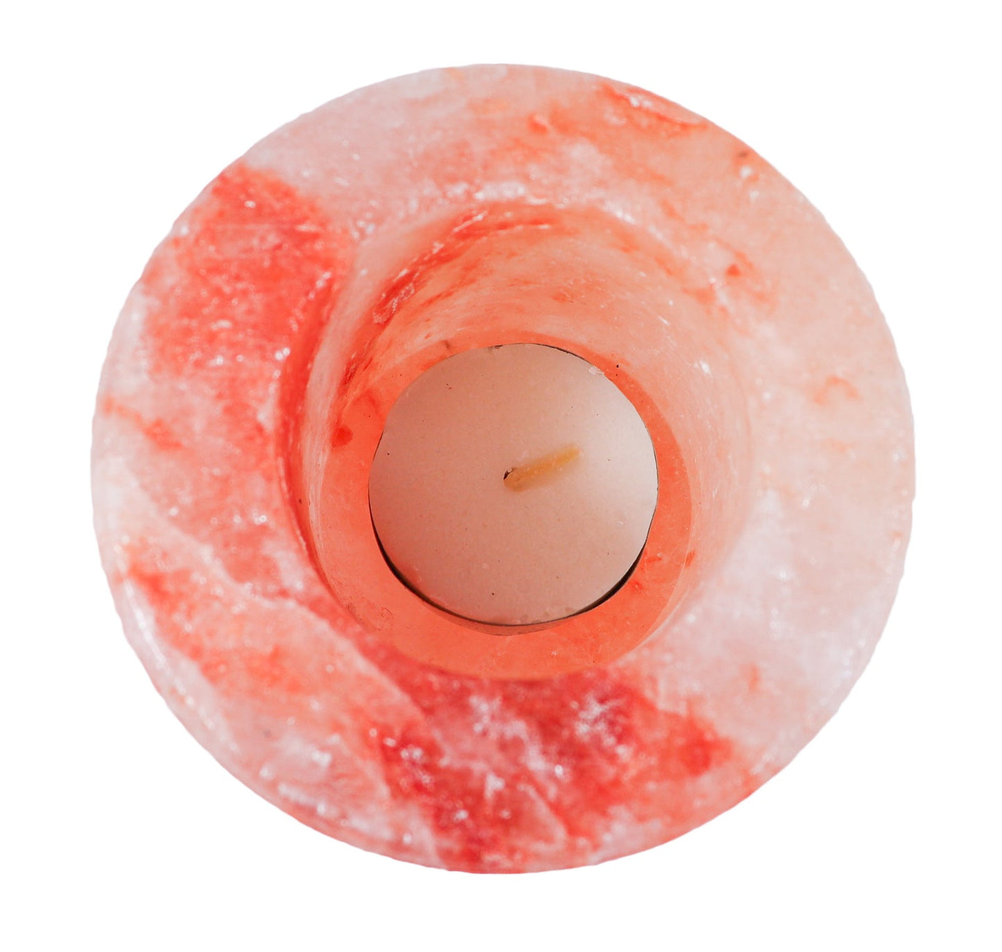 Cylinder Shape Pink Salt Candle Holder 3.5"