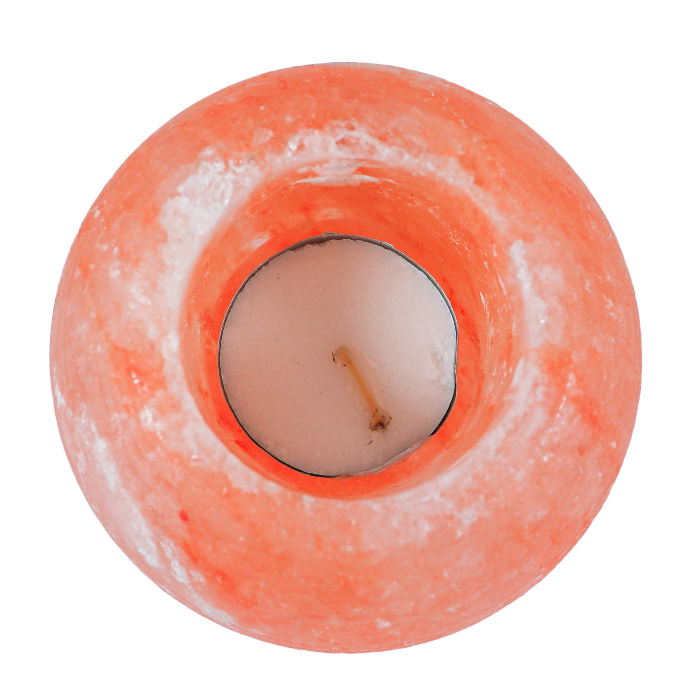 Globe Shape Pink Salt Candle Holder 3.5"