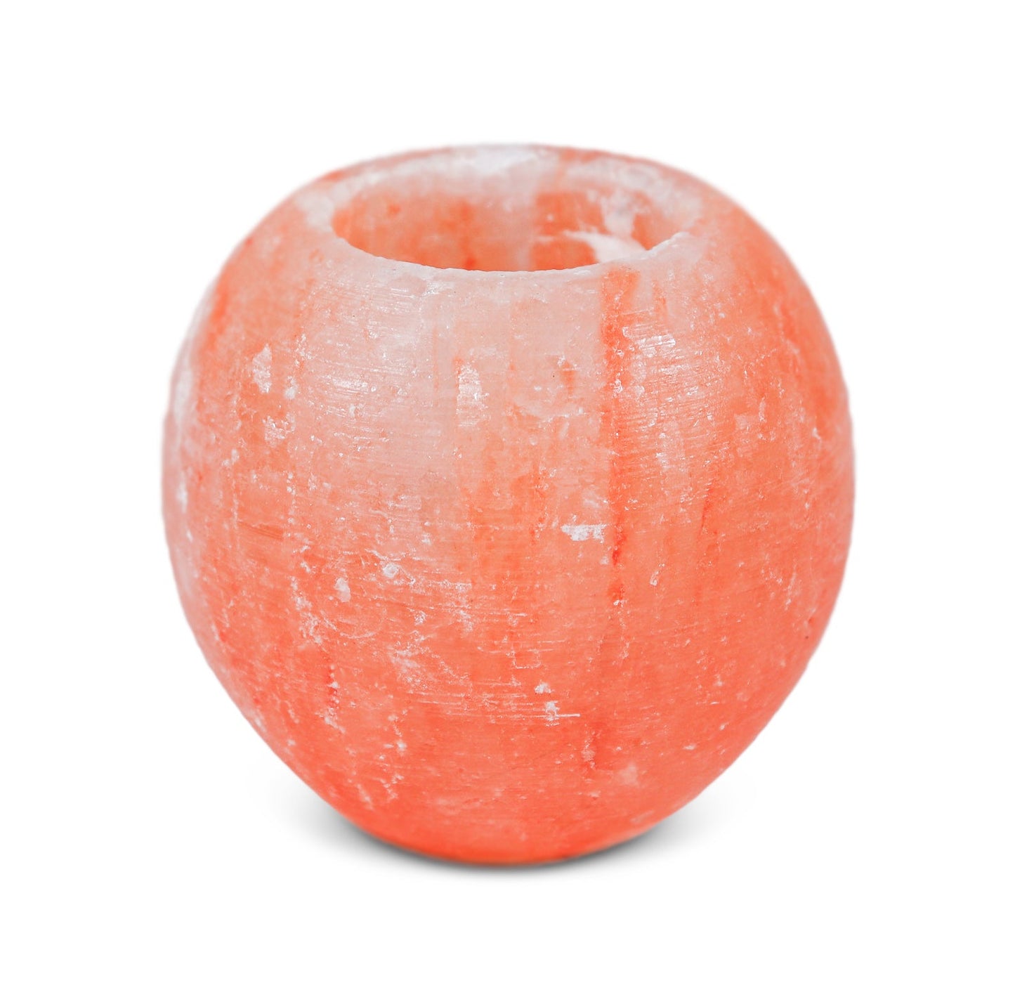 Globe Shape Pink Salt Candle Holder 3.5"