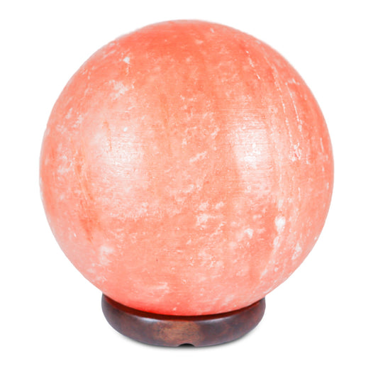 Pink Globe Lamp (25-30 lb) 9" w/ Wood Base