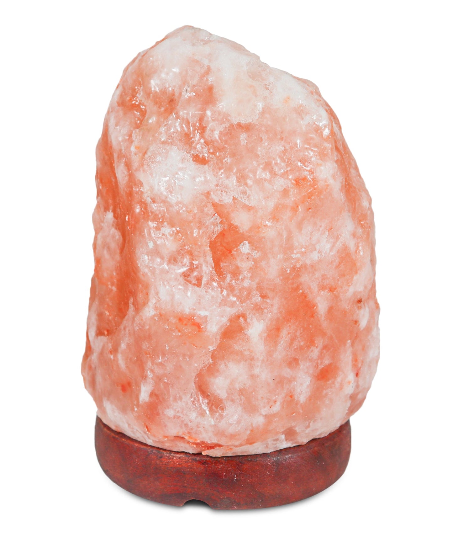Natural Pink Salt Lamp (3-5 lb) (1.5-2.25 KG) (6-7") w/ Wood Base