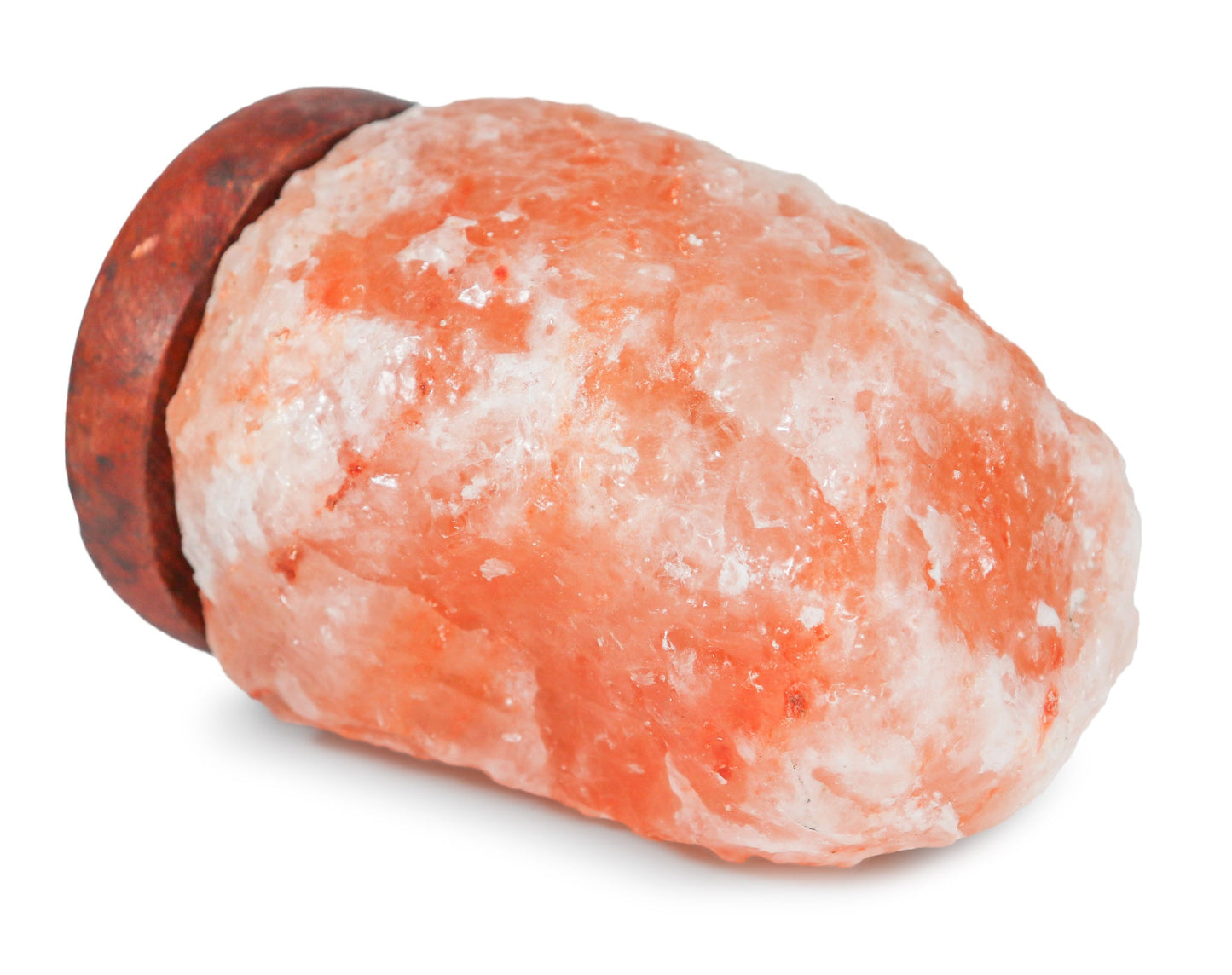 Natural Pink Salt Lamp (3-5 lb) (1.5-2.25 KG) (6-7") w/ Wood Base