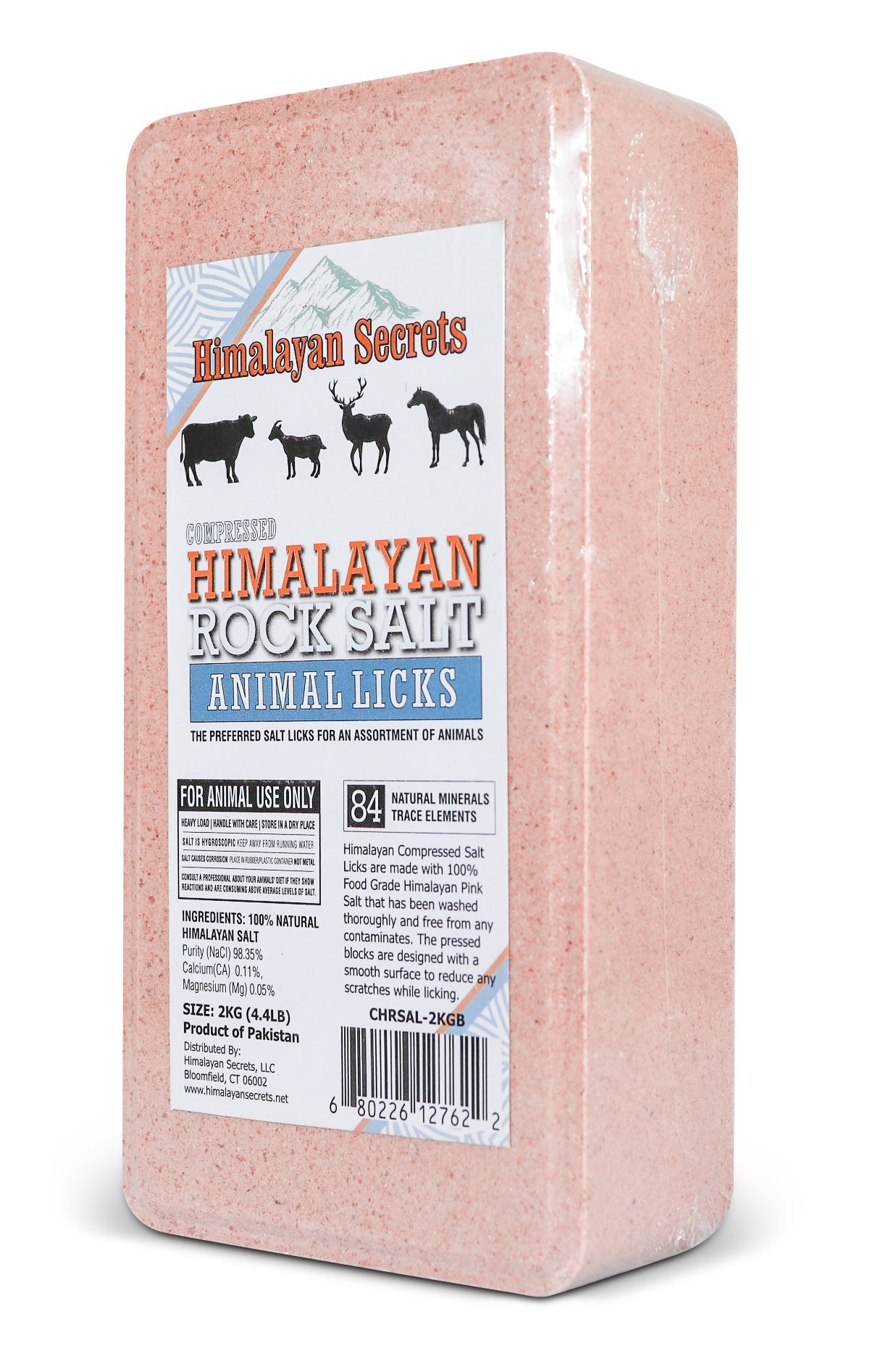 Compressed Himalayan Salt Animal Lick 4.4 lb (Brick)