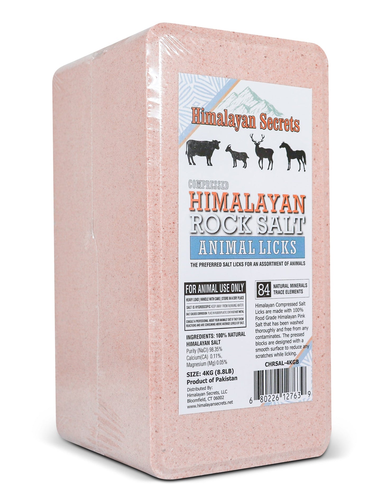 Compressed Himalayan Salt Animal Lick 8.8 lb (Brick)