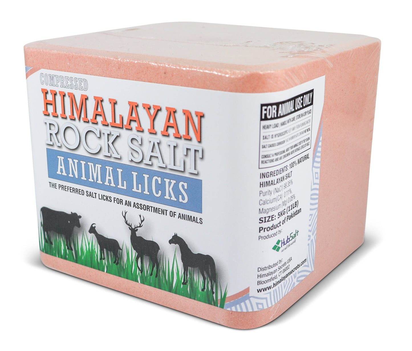 Compressed Himalayan Salt Animal Lick 11 lb (Block w/ Hole)