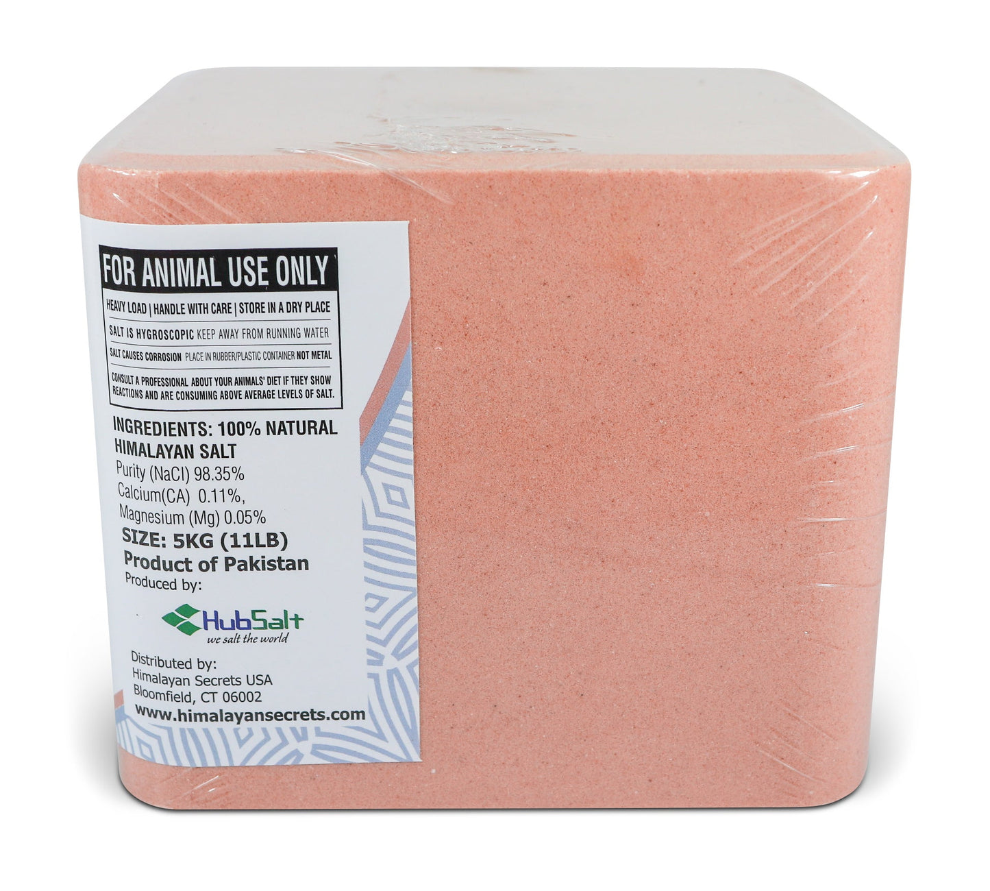 Compressed Himalayan Salt Animal Lick 11 lb (Block w/ Hole)