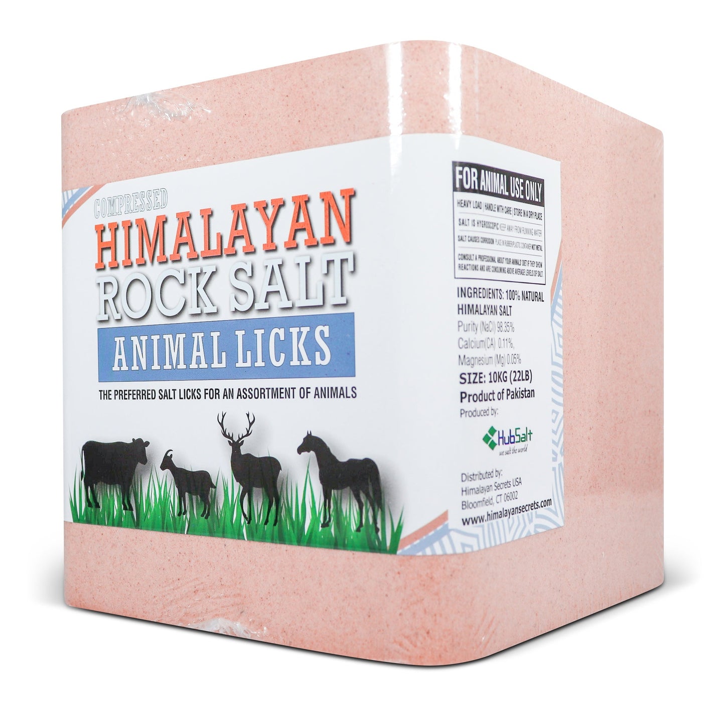 Compressed Himalayan Salt Animal Lick 22 lb (Block w/ Hole)