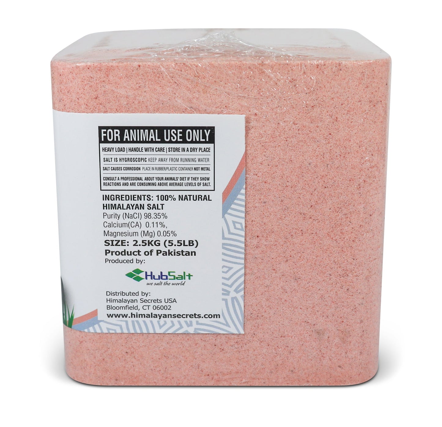 Compressed Himalayan Salt Animal Lick 5.5 lb (Block w/ Hole)