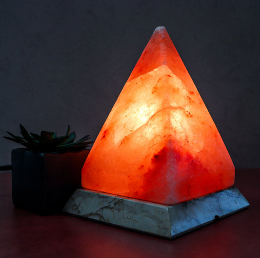 Pink Pyramid Lamp 8.5" Tall (8-9 lb) w/ Tavera Base