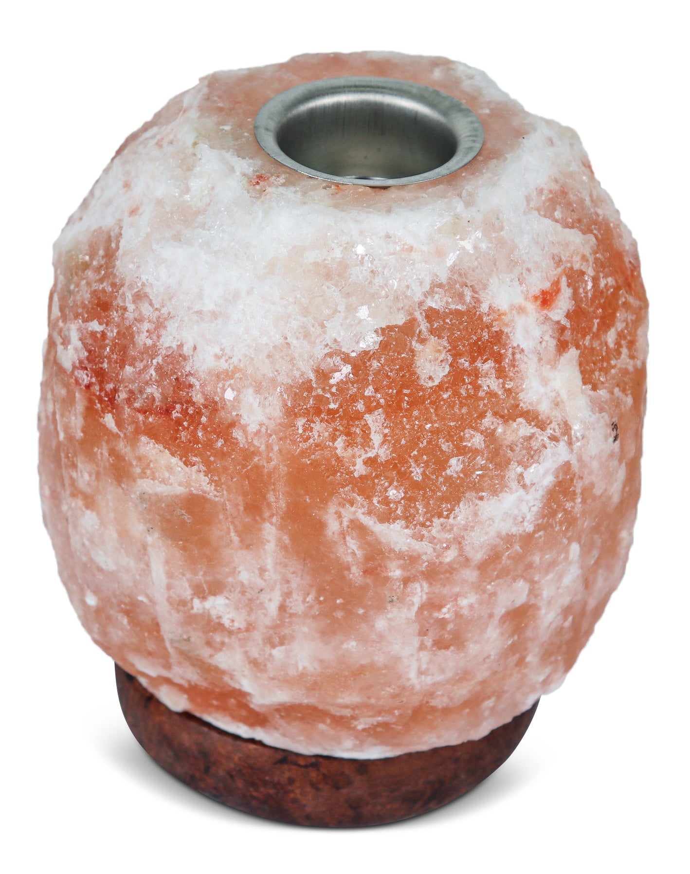 Natural Pink Salt Aromatherapy Lamp (6-8 lb) (6-7") w/ Wood Base