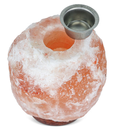 Natural Pink Salt Aromatherapy Lamp (6-8 lb) (6-7") w/ Wood Base