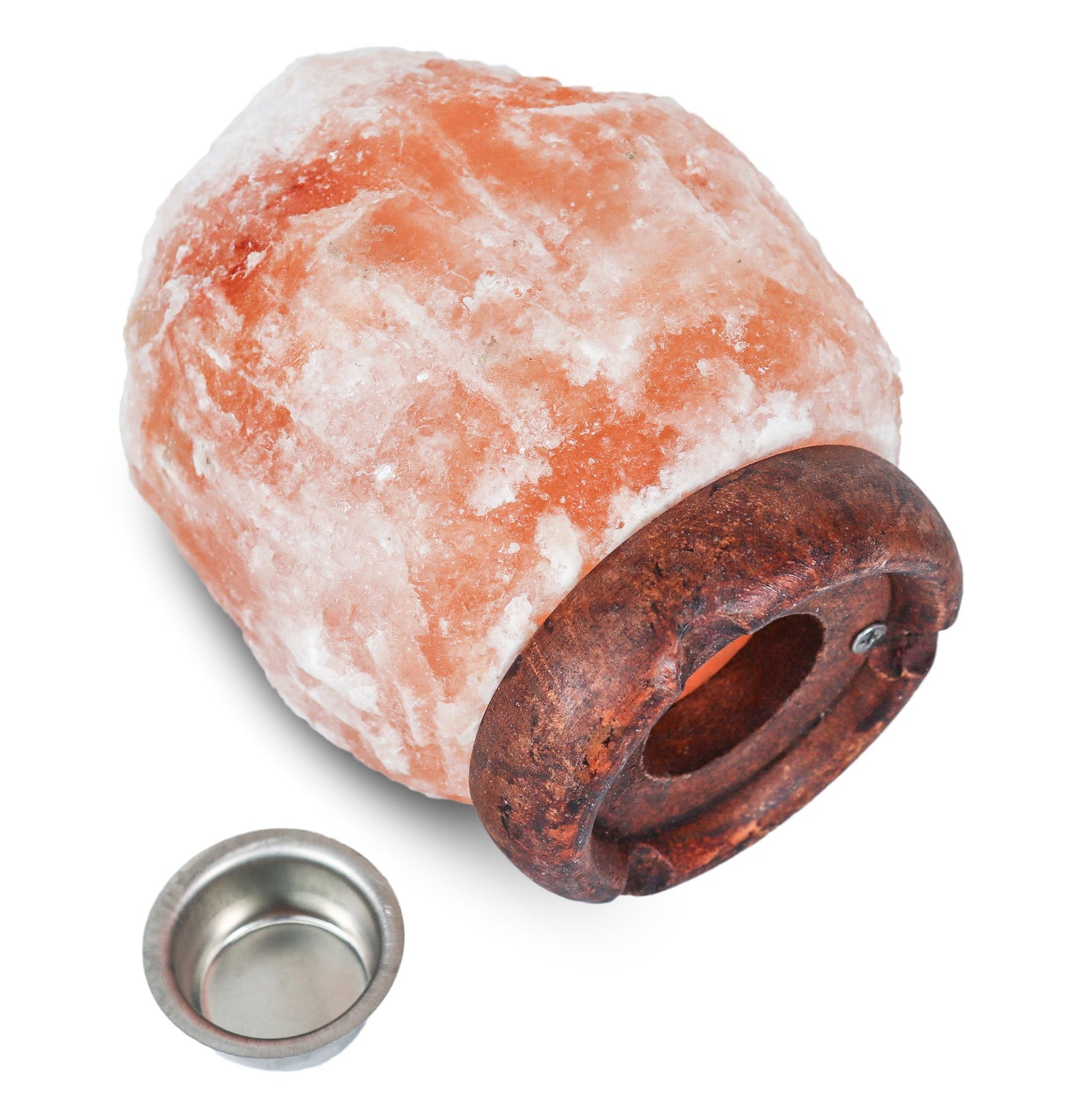Natural Pink Salt Aromatherapy Lamp (6-8 lb) (6-7") w/ Wood Base