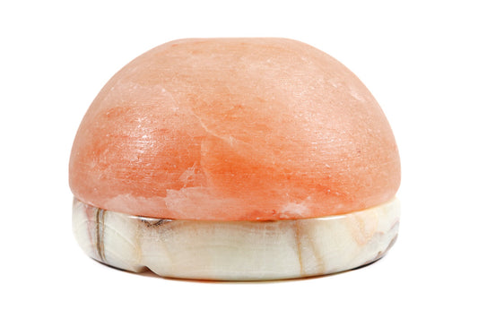 9" Himalayan Salt Dome Lamp w/ Onyx Base