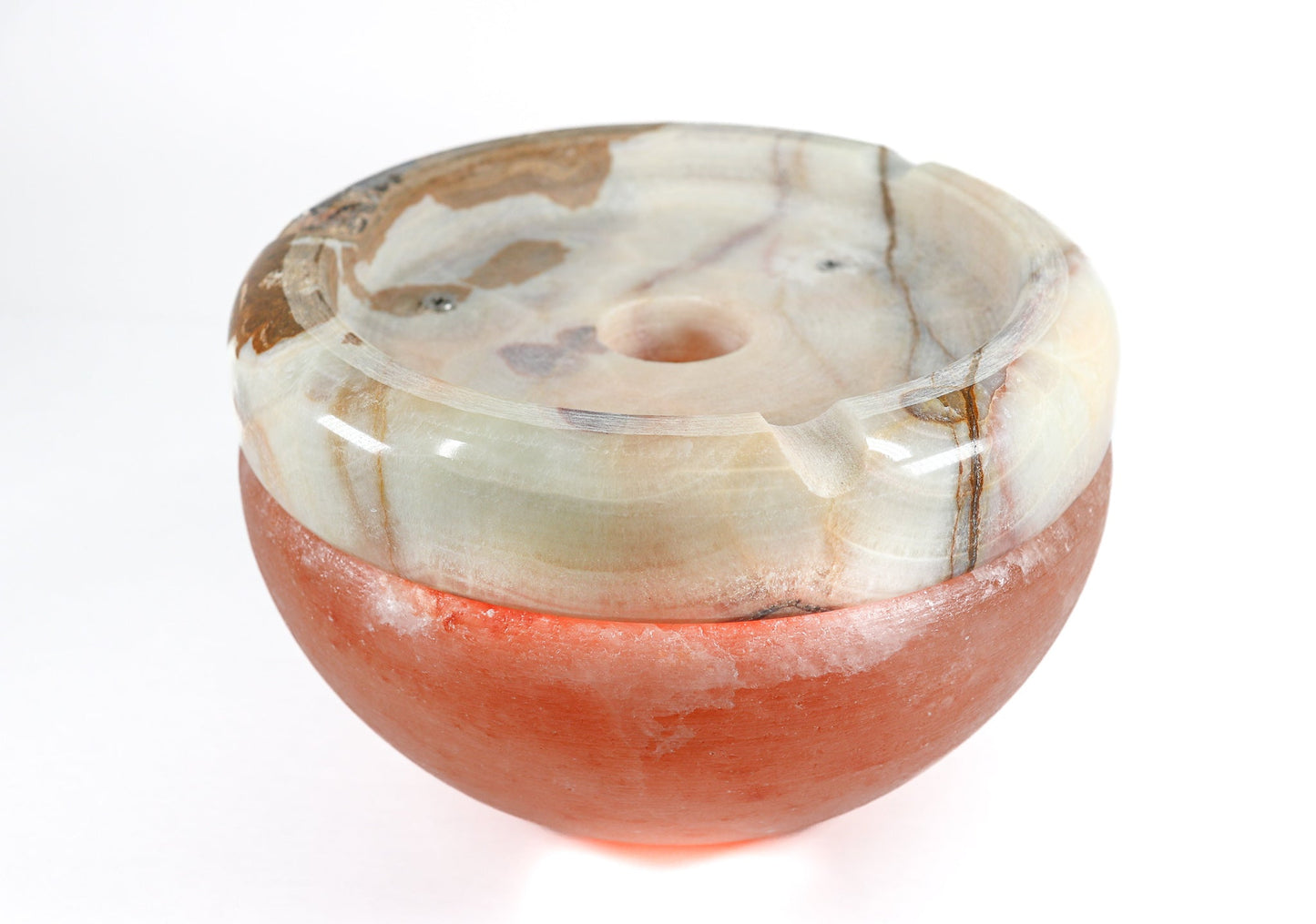 9" Himalayan Salt Dome Lamp w/ Onyx Base
