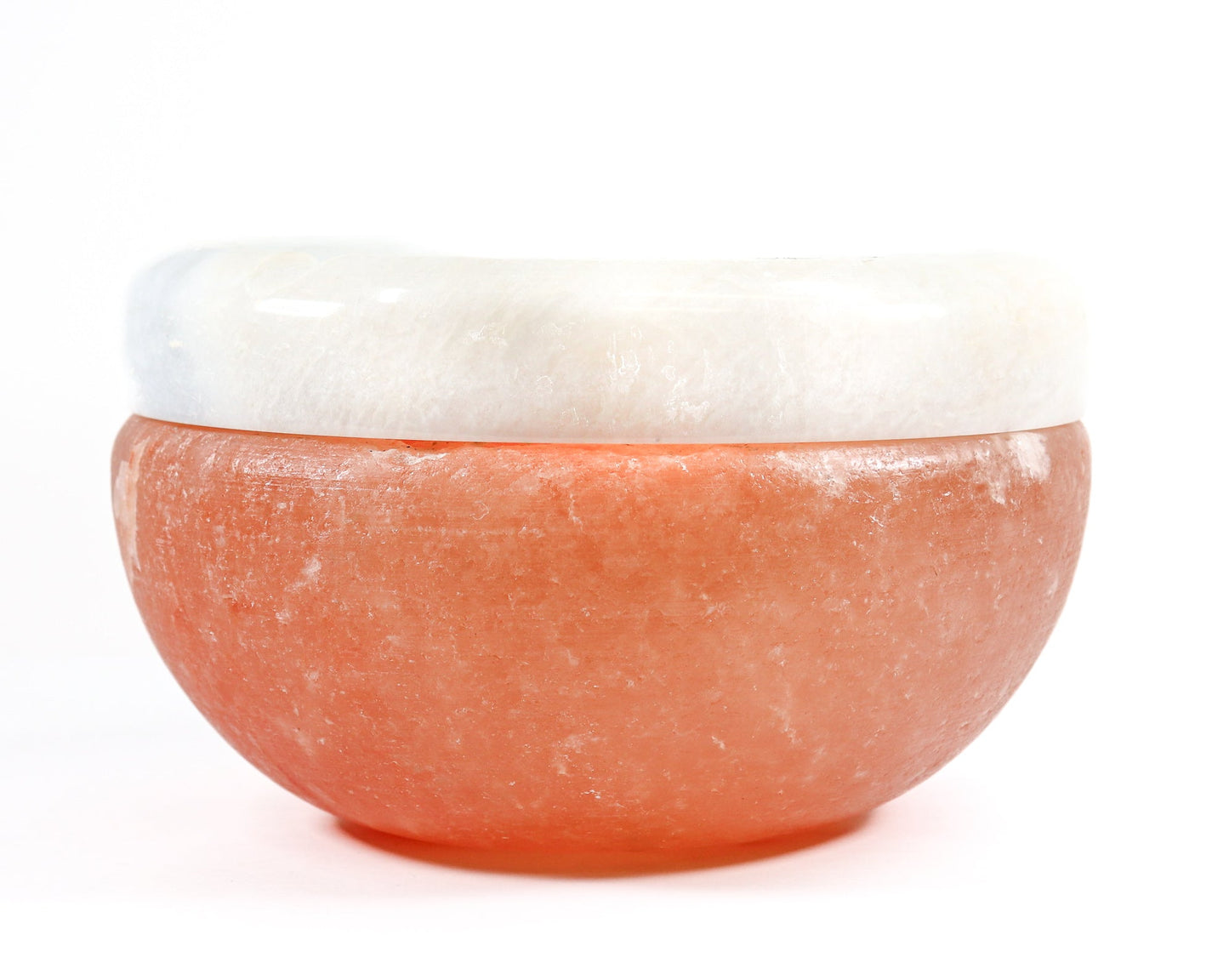 9" Himalayan Salt Dome Lamp w/ Gray Marble Base