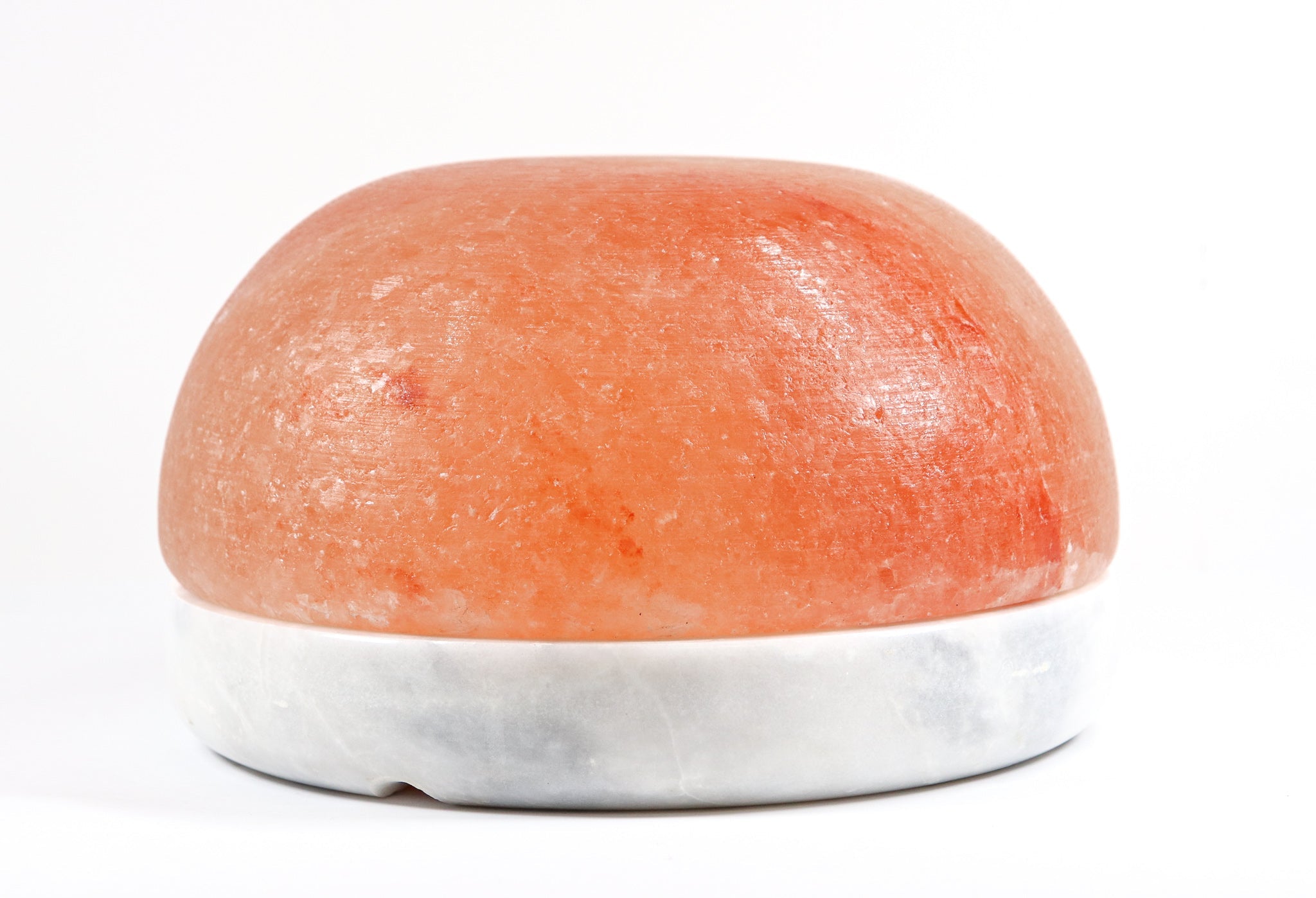 9" Himalayan Salt Dome Lamp w/ Gray Marble Base