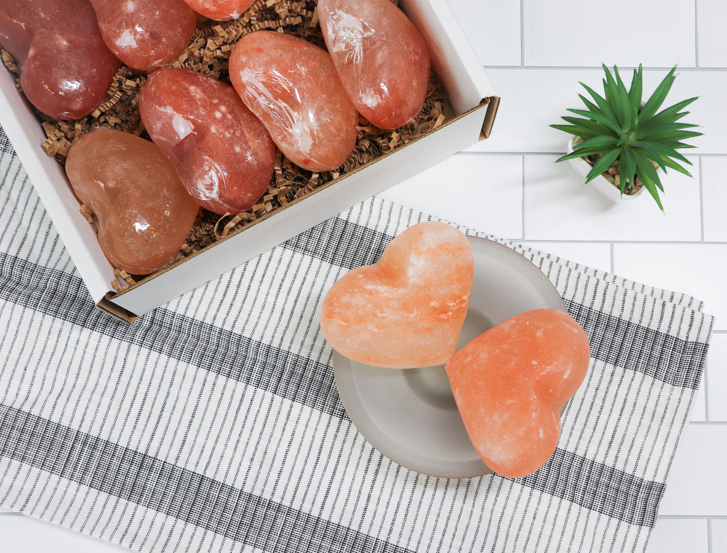 Heart Stone (Large) 3x3x1.5 inch - Pack of 8