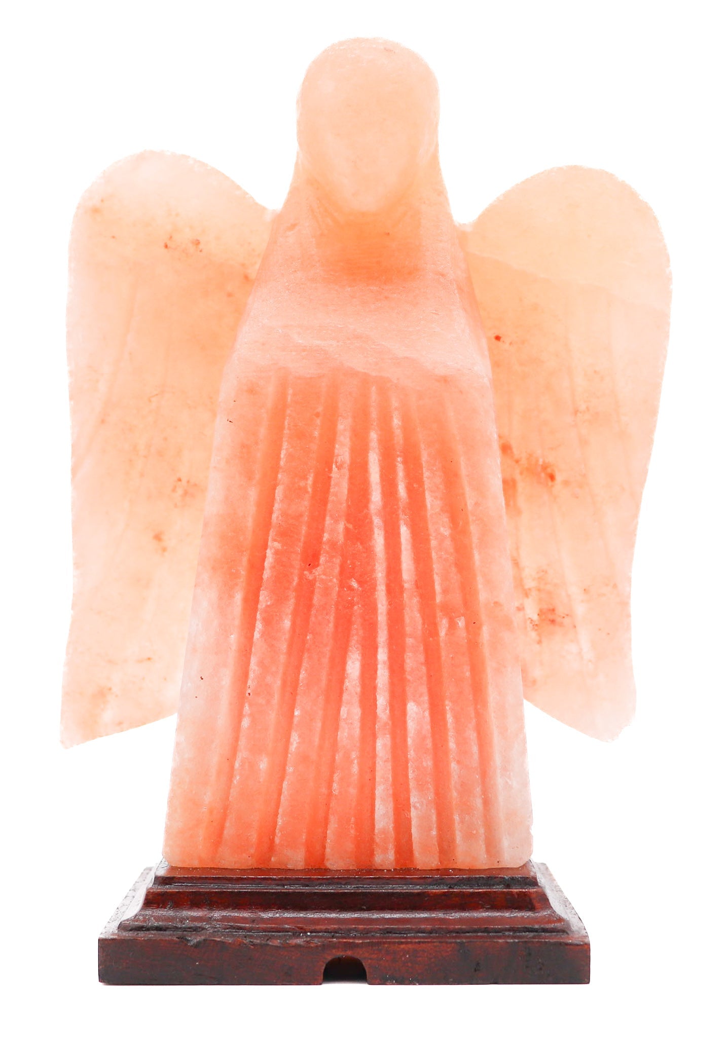 Pink Angel Lamp (7-8 lb) 10" w/ Wood Base