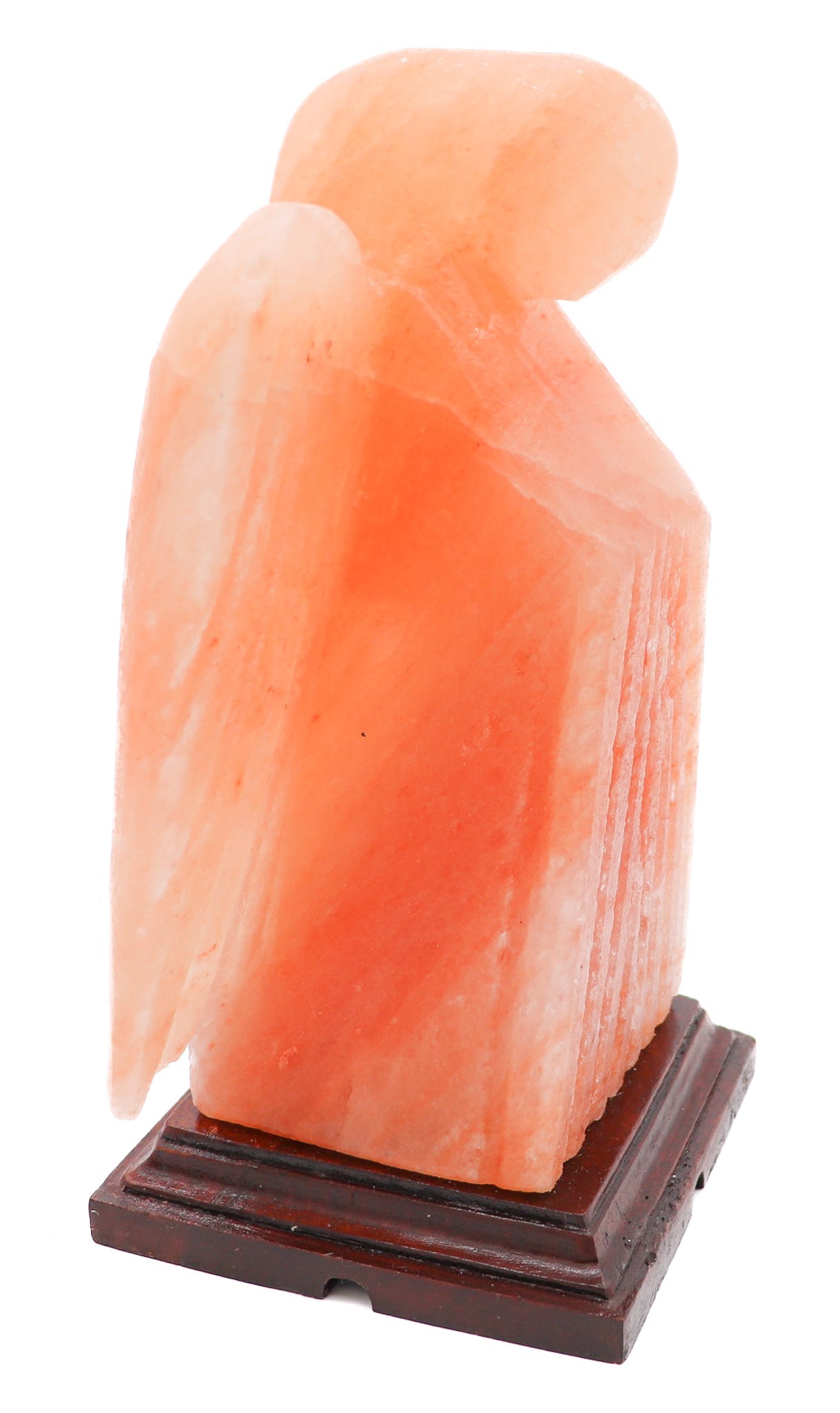 Pink Angel Lamp (7-8 lb) 10" w/ Wood Base