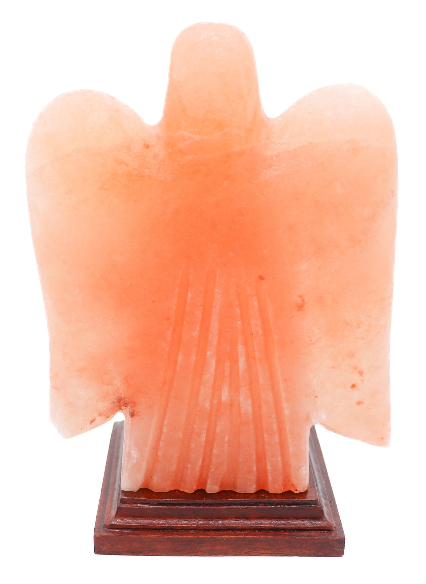 Pink Angel Lamp (7-8 lb) 10" w/ Wood Base