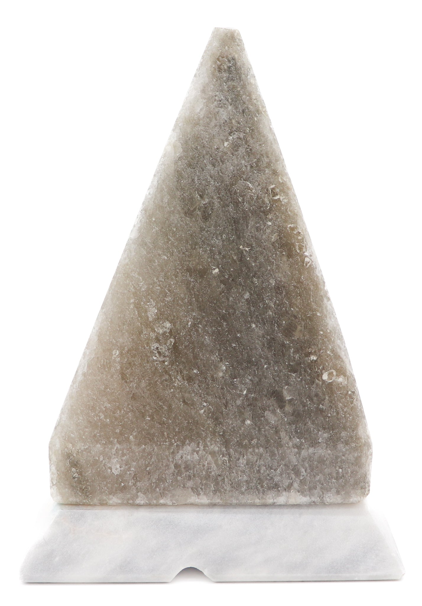 Gray Pyramid Lamp 8.5" Tall (8-9 lb) w/ Gray Base