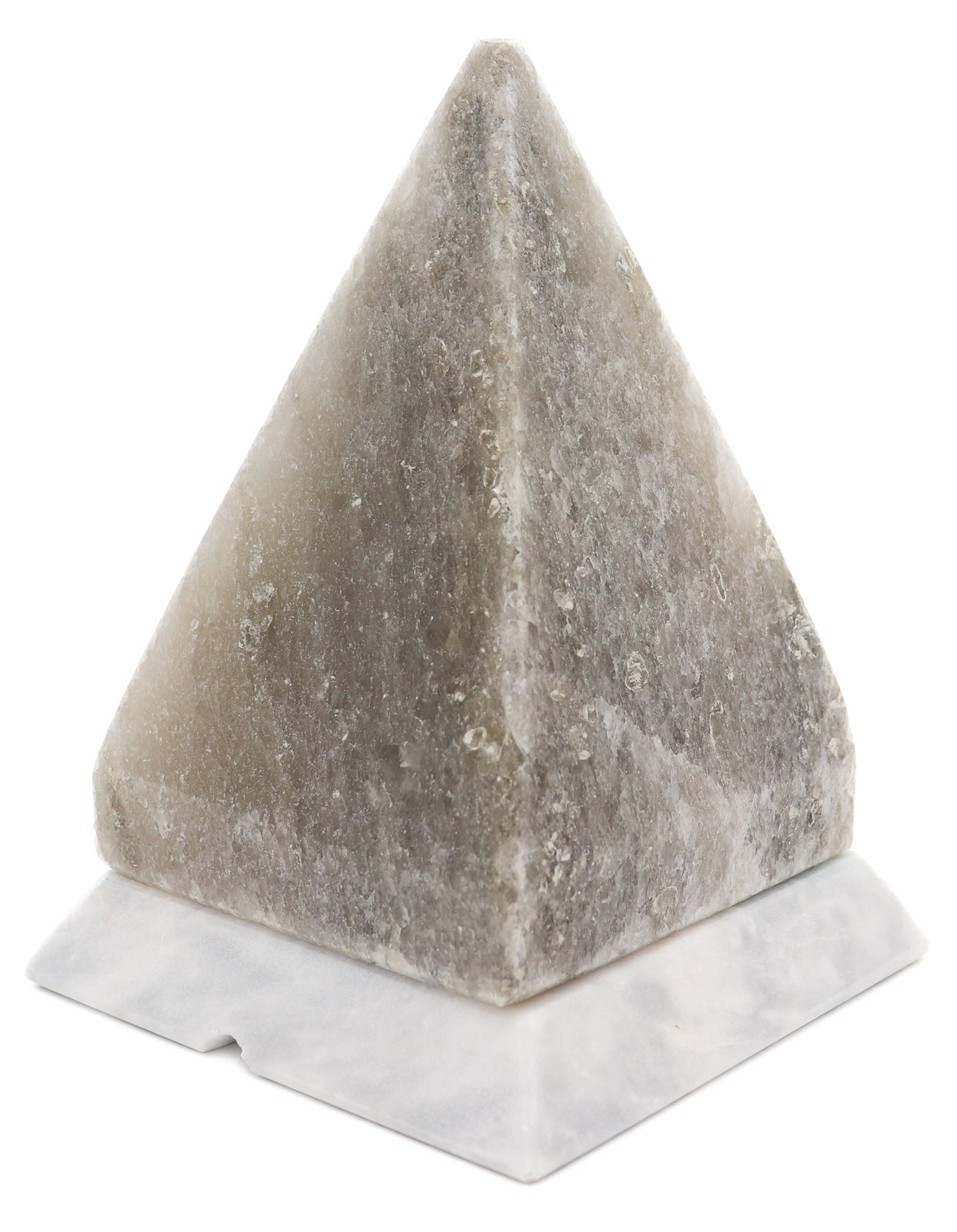 Gray Pyramid Lamp 8.5" Tall (8-9 lb) w/ Gray Base