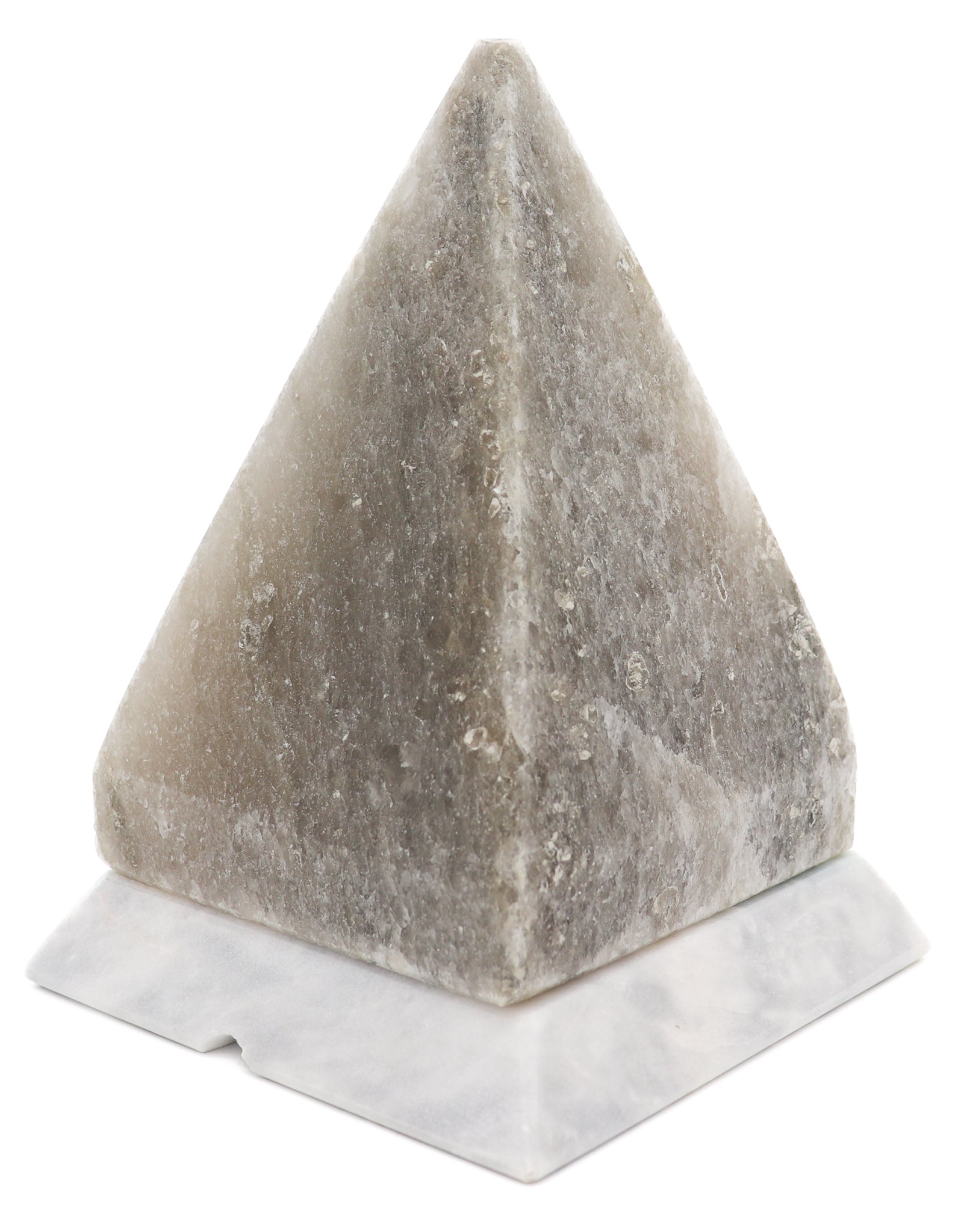 Gray Pyramid Lamp 8.5" Tall (8-9 lb) w/ Gray Base