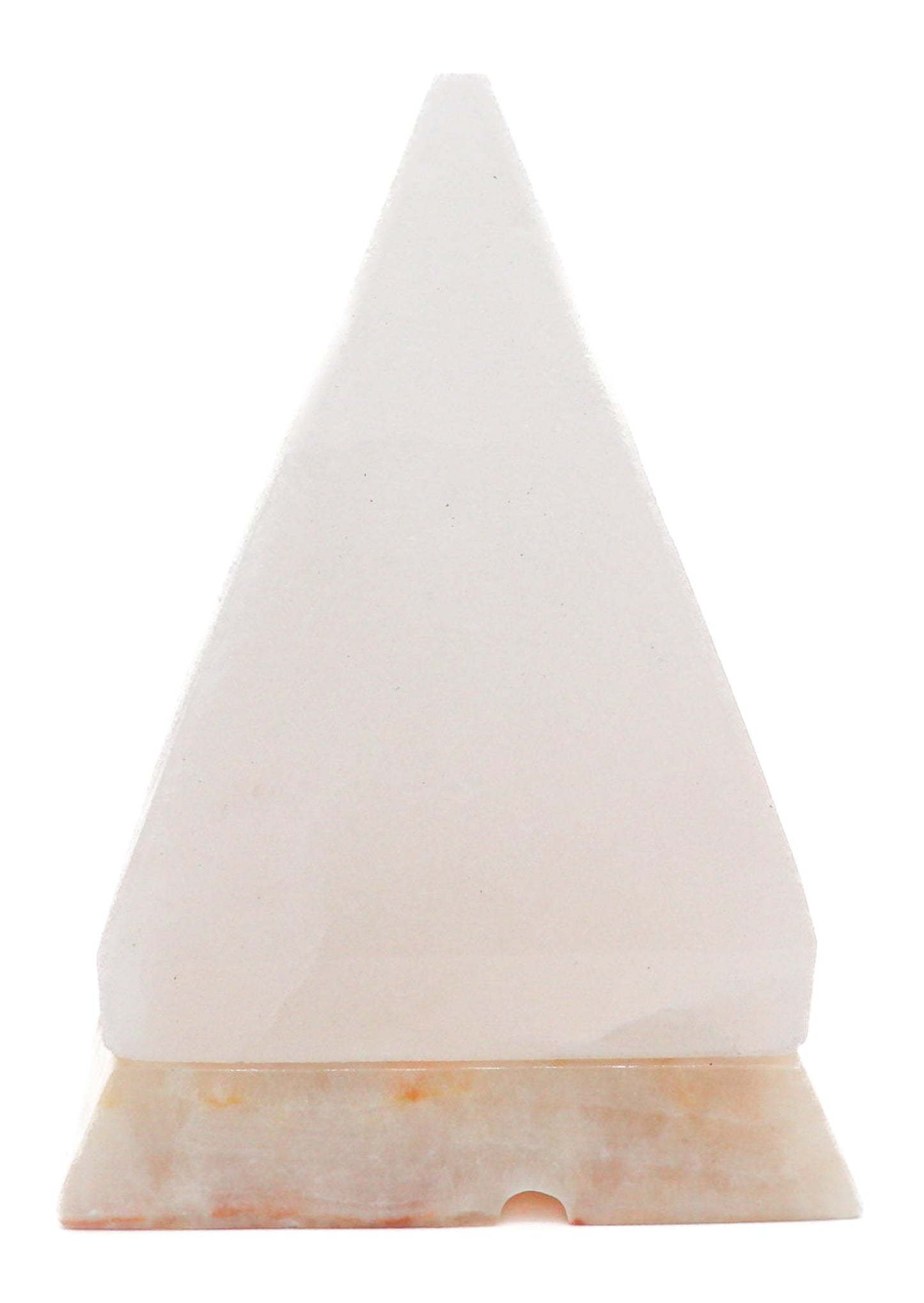 White Pyramid Lamp 8.5" Tall (8-9 lb) w/ Onyx Base