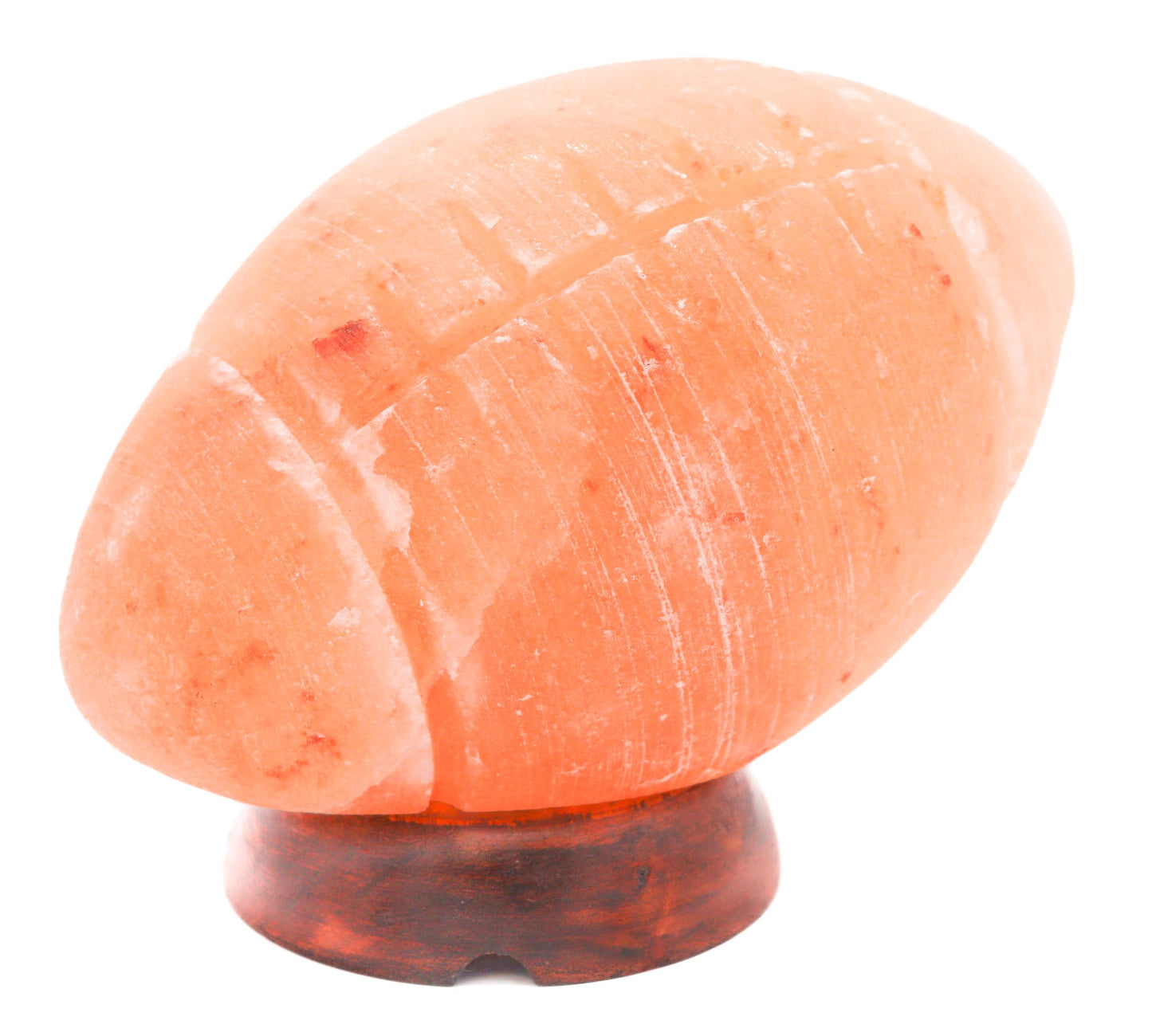 Pink Football Lamp (6-7 lb) 5.5" w/ Wood Base