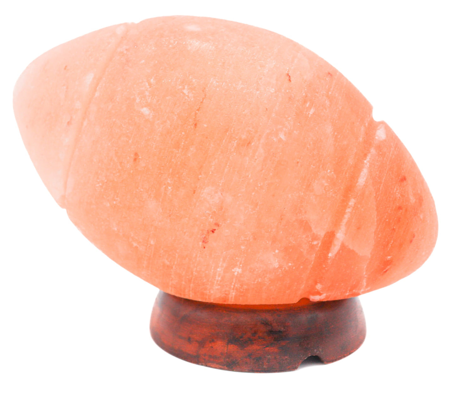 Pink Football Lamp (6-7 lb) 5.5" w/ Wood Base