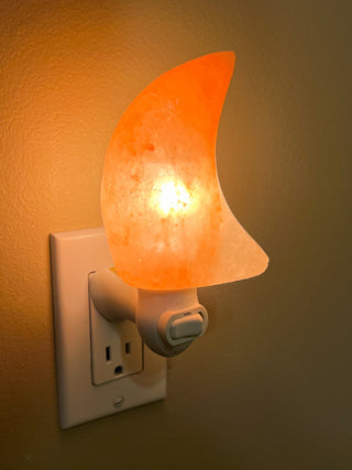 Moon Shape Himalayan Salt Night Light