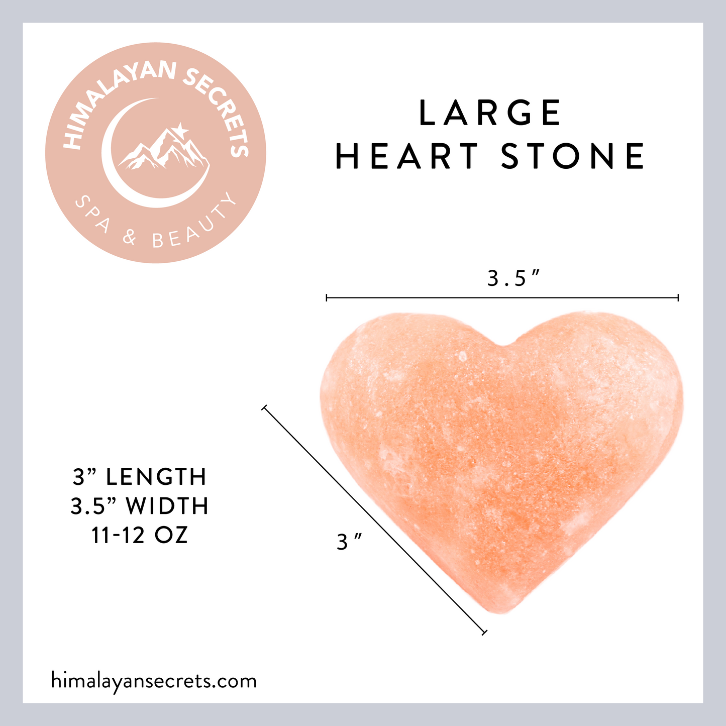 Heart Stone (Large) 3x3x1.5 inch - Pack of 8