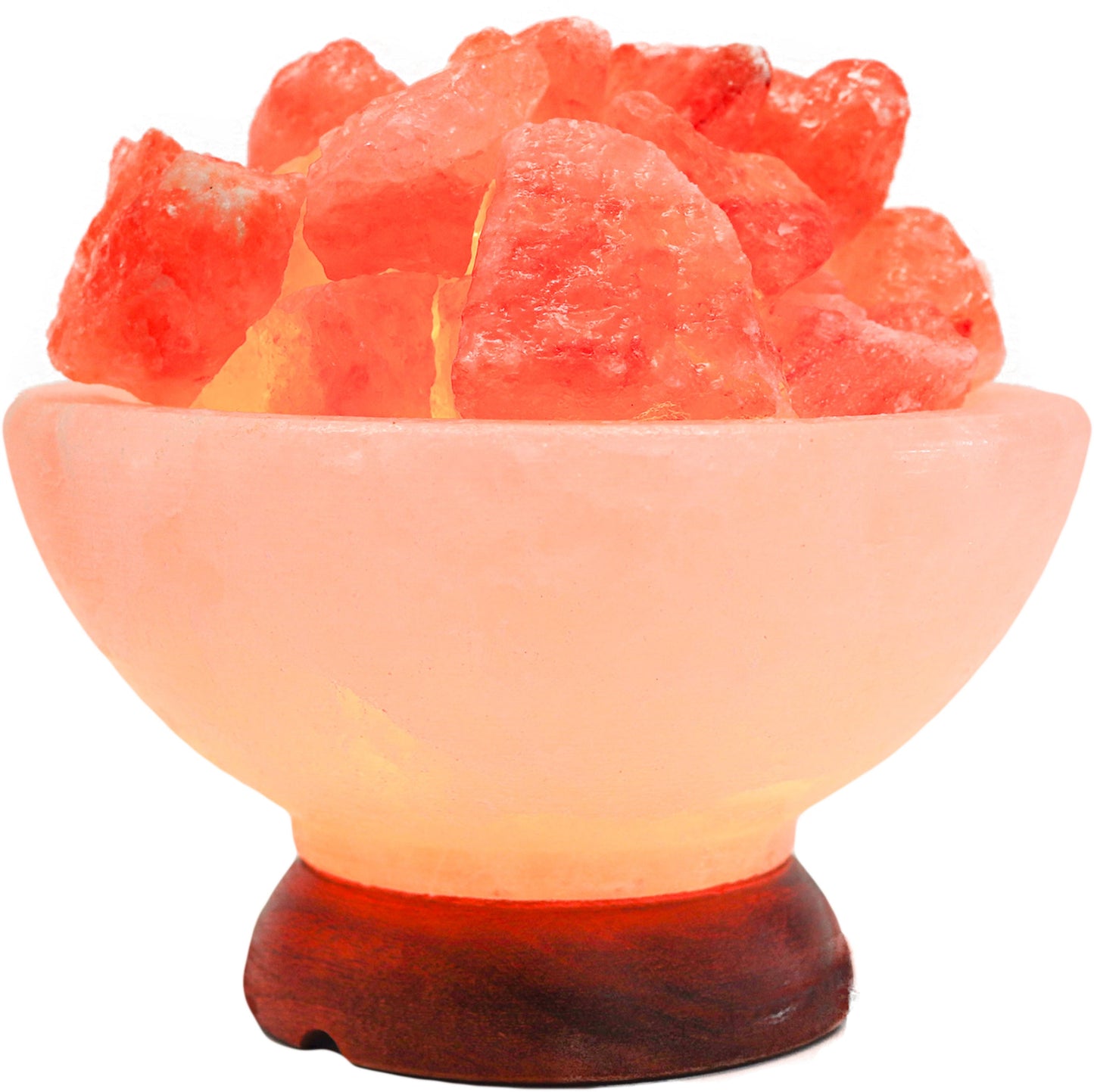 Fire On Ice Abundance Bowl (White Bowl w/ Red Chunks) 7" Diameter