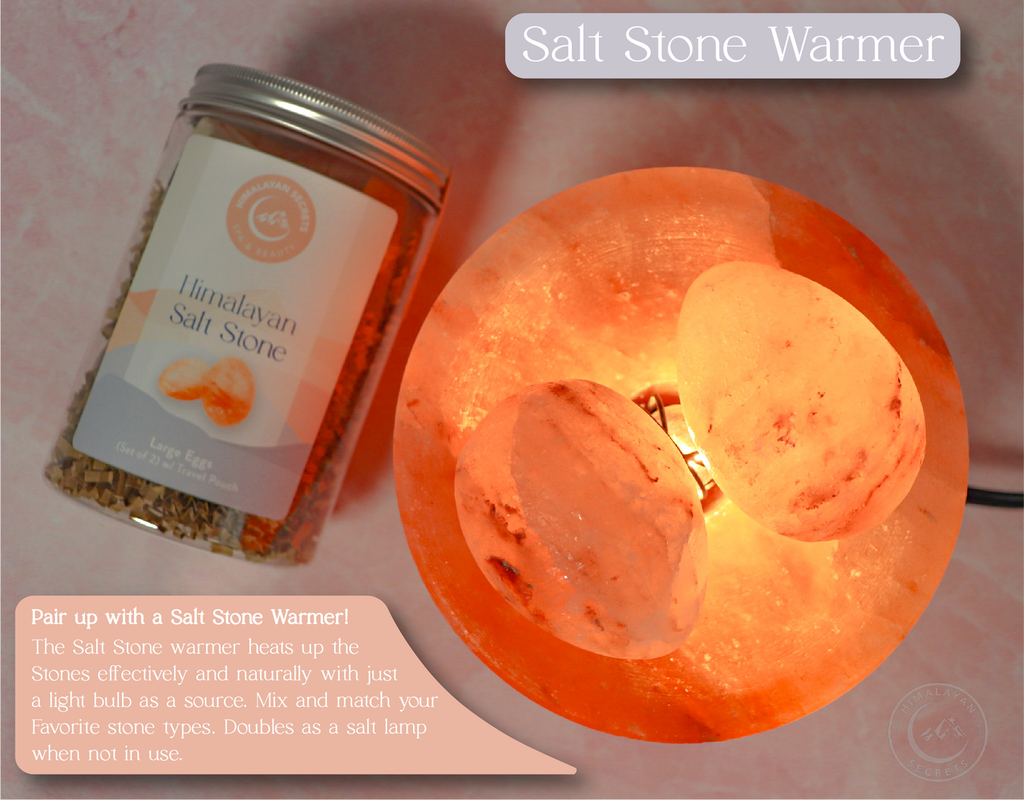 Egg Shape Stone (Large) Set of 2 in a Jar w/ Cotton Bag